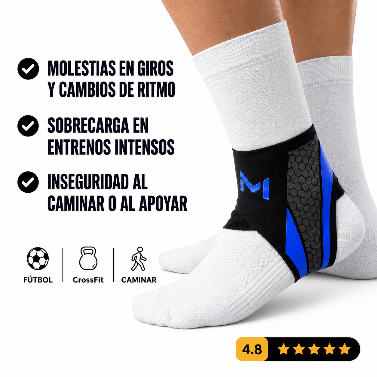 Tobillera de compresión y estabilidad avanzada